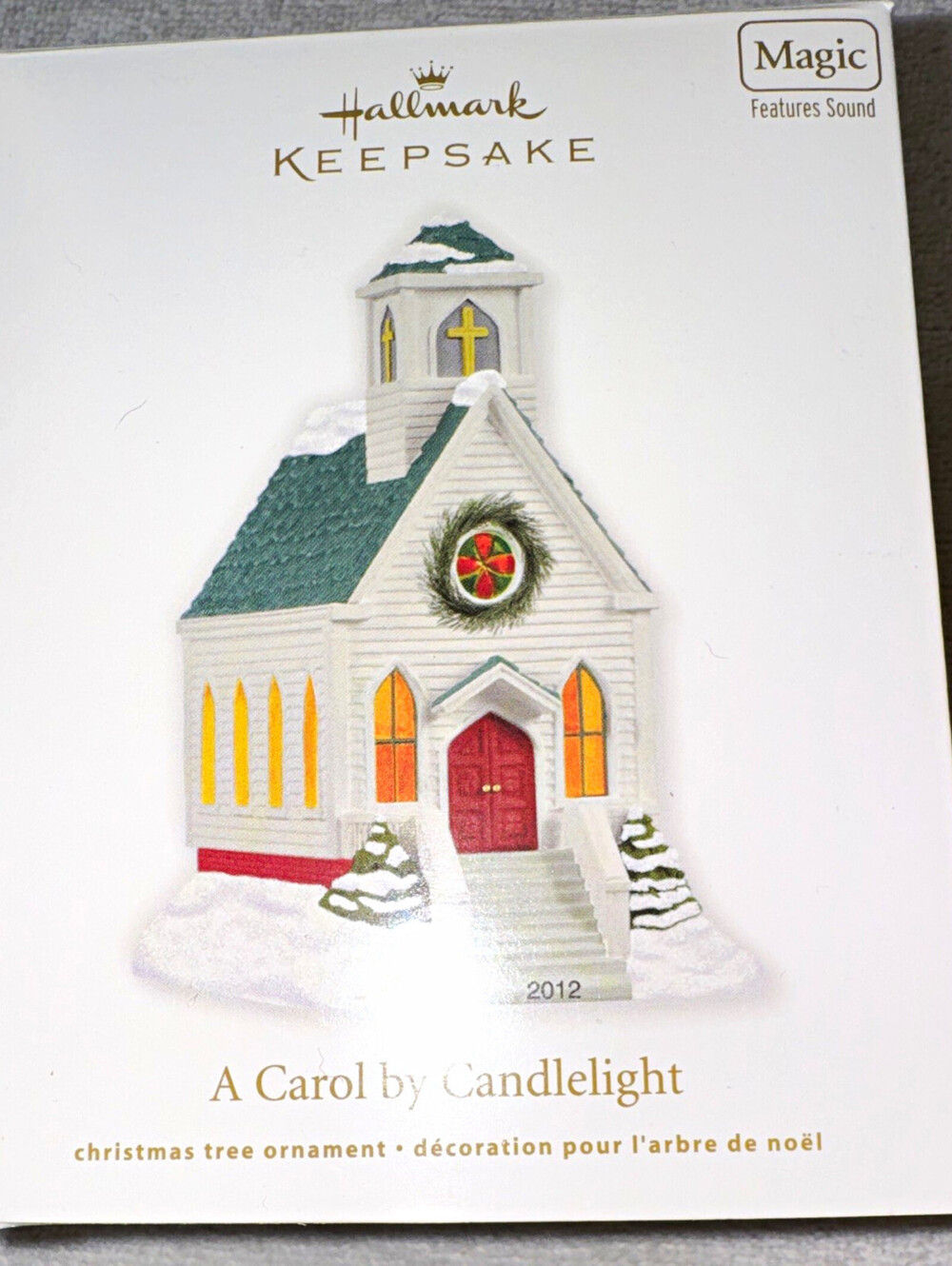 2012 Hallmark Keepsake A Carol by Candlelight Church Sound Ornament